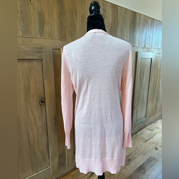 Halogen Summer Cardigan, soft pink, linen blend - Picture 4 of 10